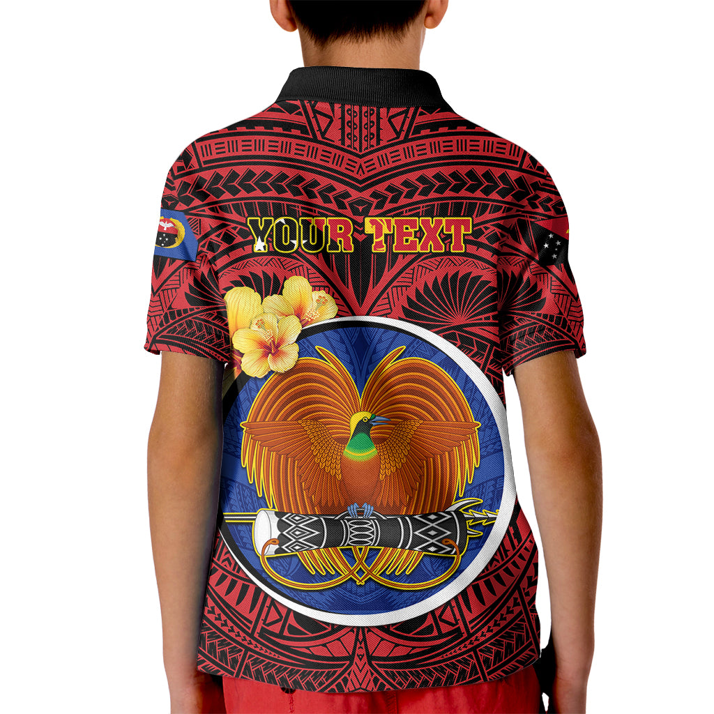 Personalized Papua New Guinea Gulf Province Kid Polo Shirt Mix Coat Of Arms Polynesian Pattern LT05 - Polynesian Pride