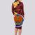 Personalized Papua New Guinea Gulf Province Long Sleeve Bodycon Dress Mix Coat Of Arms Polynesian Pattern LT05 - Polynesian Pride