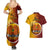 Papua New Guinea Western Province Couples Matching Summer Maxi Dress and Hawaiian Shirt Mix Coat Of Arms Polynesian Pattern LT05 - Polynesian Pride