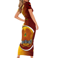 Papua New Guinea Western Province Family Matching Short Sleeve Bodycon Dress and Hawaiian Shirt Mix Coat Of Arms Polynesian Pattern LT05 - Polynesian Pride