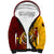 Papua New Guinea Western Province Sherpa Hoodie Mix Coat Of Arms Polynesian Pattern LT05 Unisex Red - Polynesian Pride