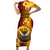 Personalized Papua New Guinea Western Province Family Matching Short Sleeve Bodycon Dress and Hawaiian Shirt Mix Coat Of Arms Polynesian Pattern LT05 Mom's Dress Red - Polynesian Pride