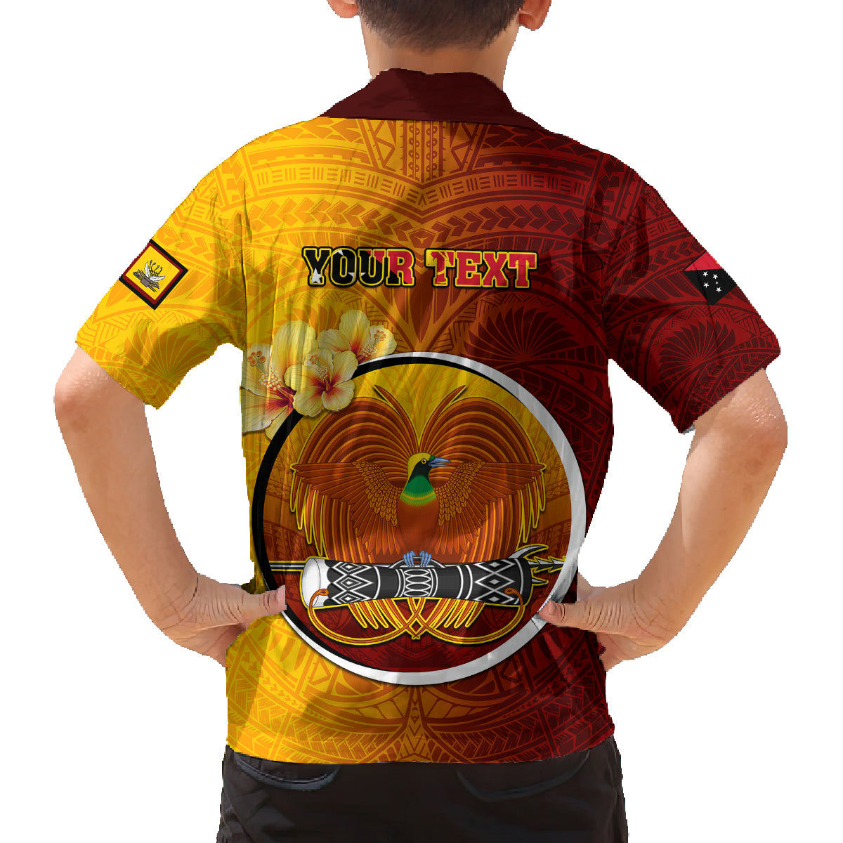 Personalized Papua New Guinea Western Province Kid Hawaiian Shirt Mix Coat Of Arms Polynesian Pattern LT05 - Polynesian Pride