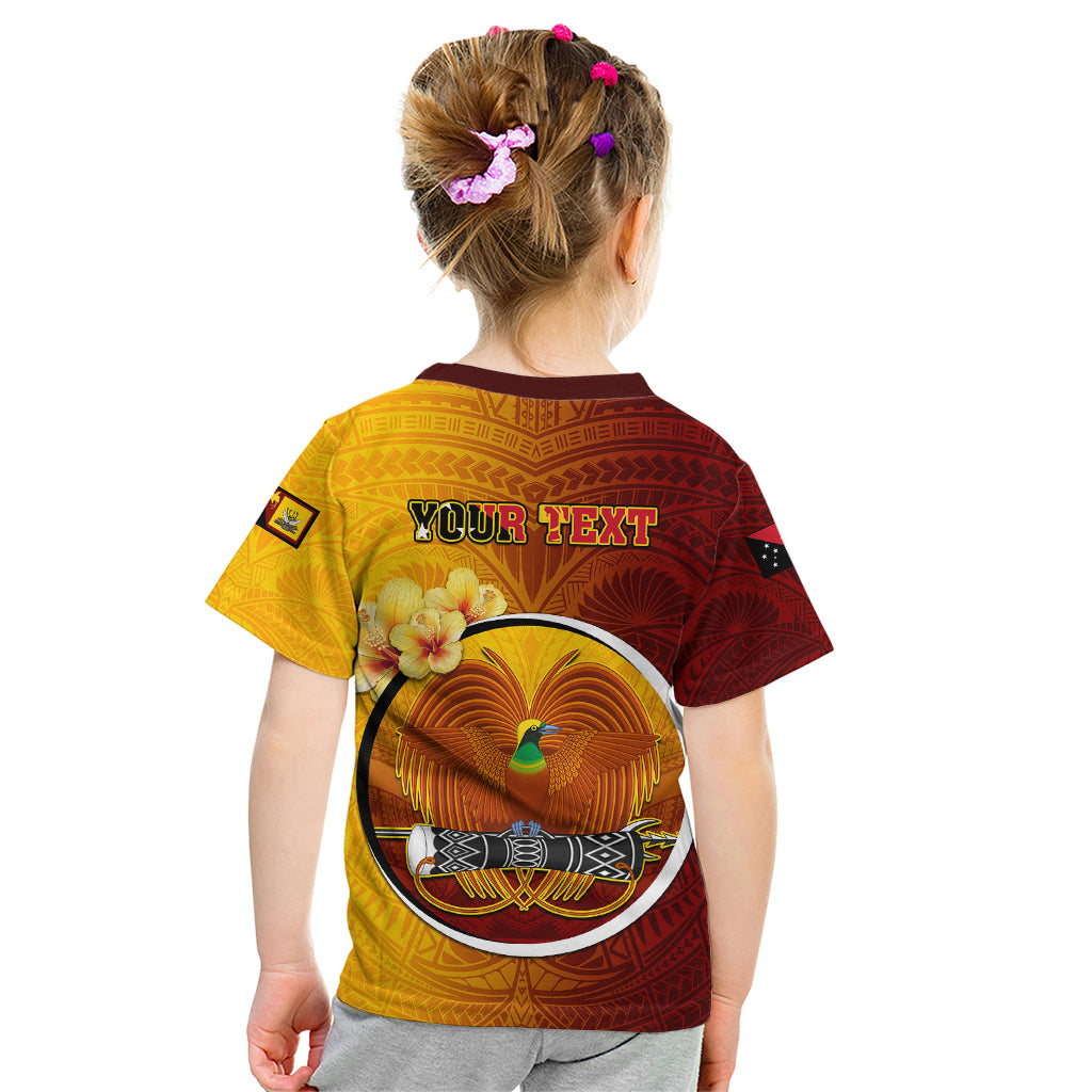 Personalized Papua New Guinea Western Province Kid T Shirt Mix Coat Of Arms Polynesian Pattern LT05 - Polynesian Pride