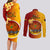 Papua New Guinea Madang Province Couples Matching Long Sleeve Bodycon Dress and Long Sleeve Button Shirts Mix Coat Of Arms Polynesian Pattern LT05 - Polynesian Pride