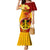 Papua New Guinea Madang Province Family Matching Mermaid Dress and Hawaiian Shirt Mix Coat Of Arms Polynesian Pattern LT05 Mom's Dress Yellow - Polynesian Pride