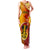 Papua New Guinea Madang Province Family Matching Tank Maxi Dress and Hawaiian Shirt Mix Coat Of Arms Polynesian Pattern LT05 Mom's Dress Yellow - Polynesian Pride