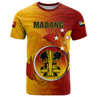 Papua New Guinea Madang Province T Shirt Mix Coat Of Arms Polynesian Pattern LT05 Yellow - Polynesian Pride