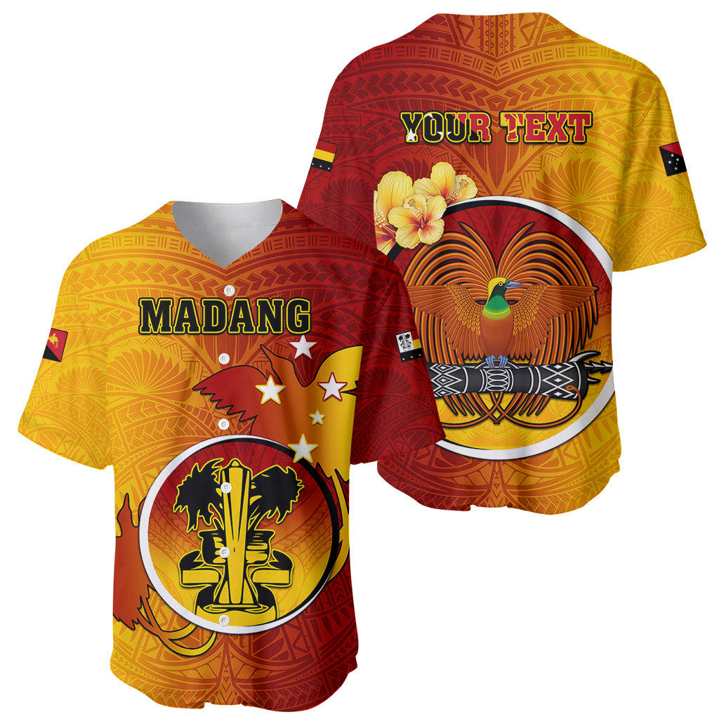 Personalized Papua New Guinea Madang Province Baseball Jersey Mix Coat Of Arms Polynesian Pattern LT05 - Polynesian Pride