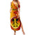 Personalized Papua New Guinea Madang Province Family Matching Summer Maxi Dress and Hawaiian Shirt Mix Coat Of Arms Polynesian Pattern LT05 Mom's Dress Yellow - Polynesian Pride