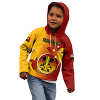 Personalized Papua New Guinea Madang Province Kid Hoodie Mix Coat Of Arms Polynesian Pattern LT05 - Polynesian Pride