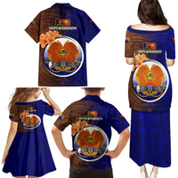 Papua New Guinea Manus Province Family Matching Puletasi Dress and Hawaiian Shirt Mix Coat Of Arms Polynesian Pattern LT05 - Polynesian Pride