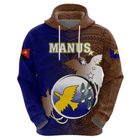 Papua New Guinea Manus Province Hoodie Mix Coat Of Arms Polynesian Pattern LT05 - Polynesian Pride