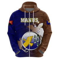 Papua New Guinea Manus Province Hoodie Mix Coat Of Arms Polynesian Pattern LT05 - Polynesian Pride