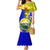 Personalized Papua New Guinea Morobe Province Family Matching Mermaid Dress and Hawaiian Shirt Mix Coat Of Arms Polynesian Pattern LT05 Mom's Dress Yellow - Polynesian Pride