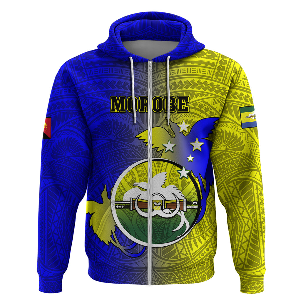 Personalized Papua New Guinea Morobe Province Hoodie Mix Coat Of Arms Polynesian Pattern LT05 - Polynesian Pride