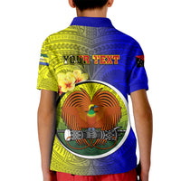 Personalized Papua New Guinea Morobe Province Kid Polo Shirt Mix Coat Of Arms Polynesian Pattern LT05 - Polynesian Pride