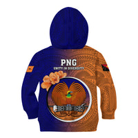 Papua New Guinea New Ireland Province Kid Hoodie Mix Coat Of Arms Polynesian Pattern LT05 - Polynesian Pride
