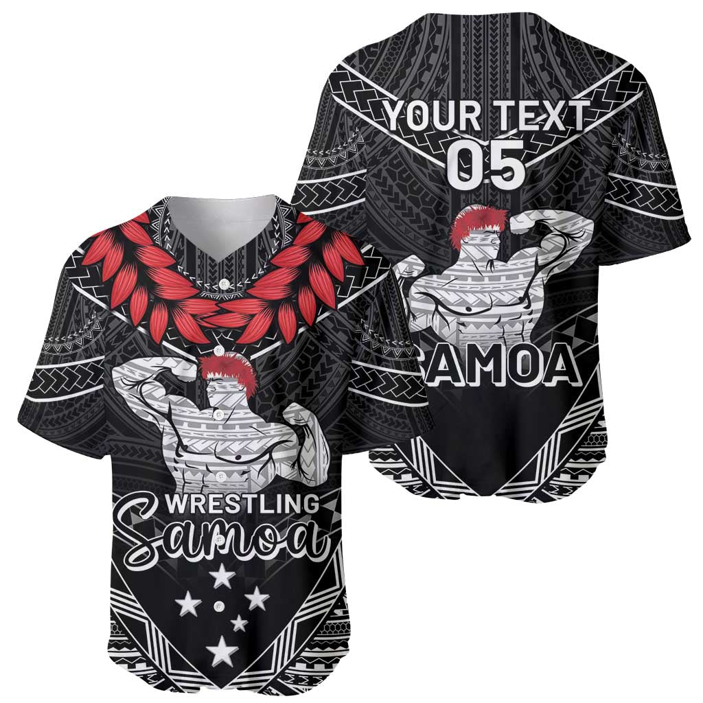 Custom Samoa Wrestling Baseball Jersey Samoan Wrestler Ulafala Style