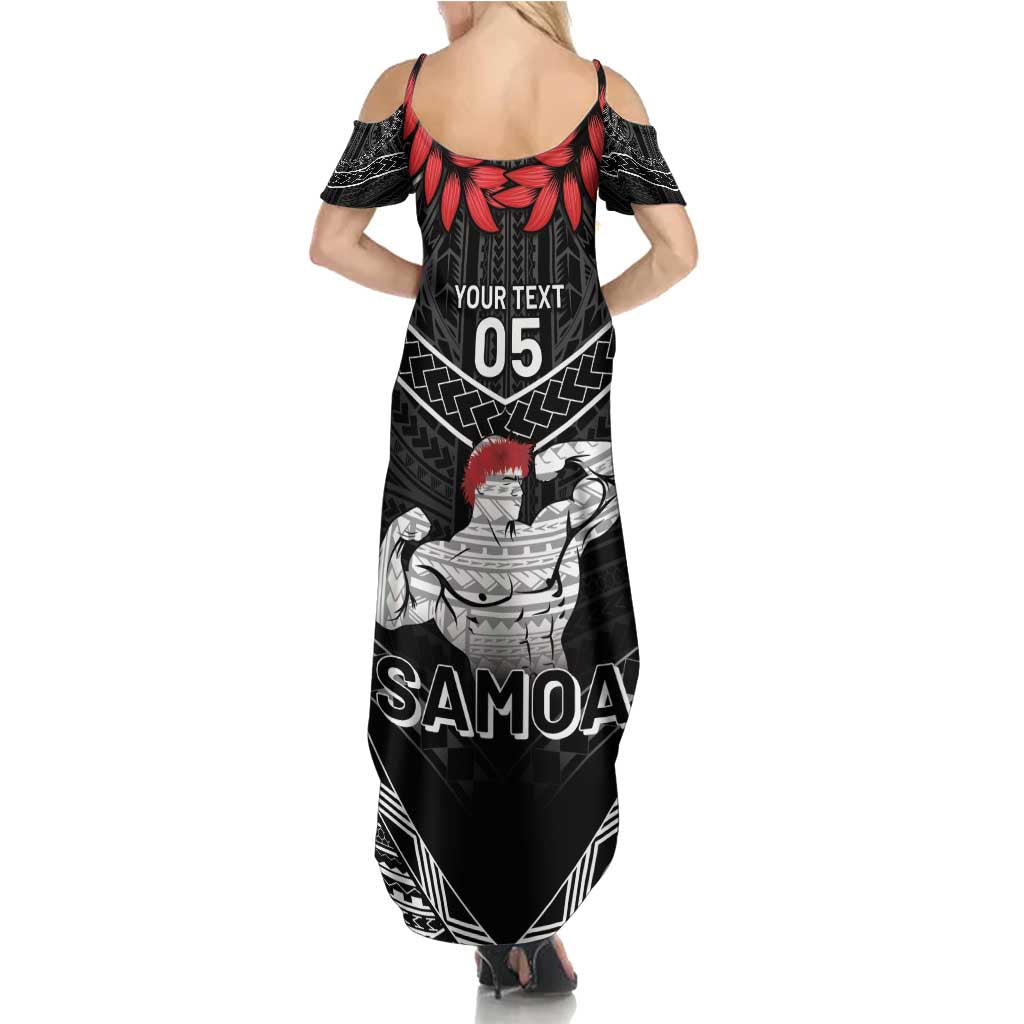 Custom Samoa Wrestling Summer Maxi Dress Samoan Wrestler Ulafala Style LT05 - Polynesian Pride