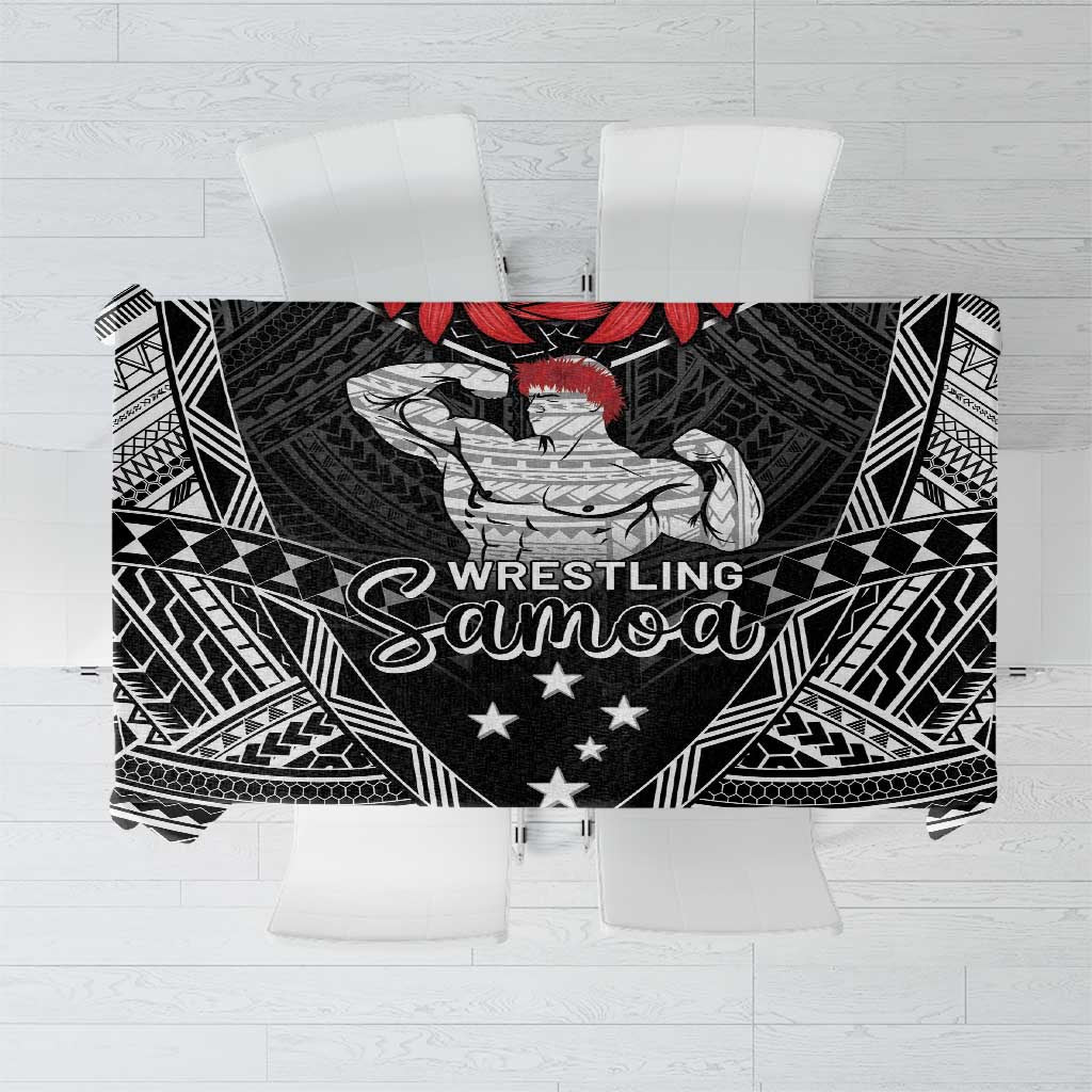 Samoa Wrestling Tablecloth Samoan Wrestler Ulafala Style