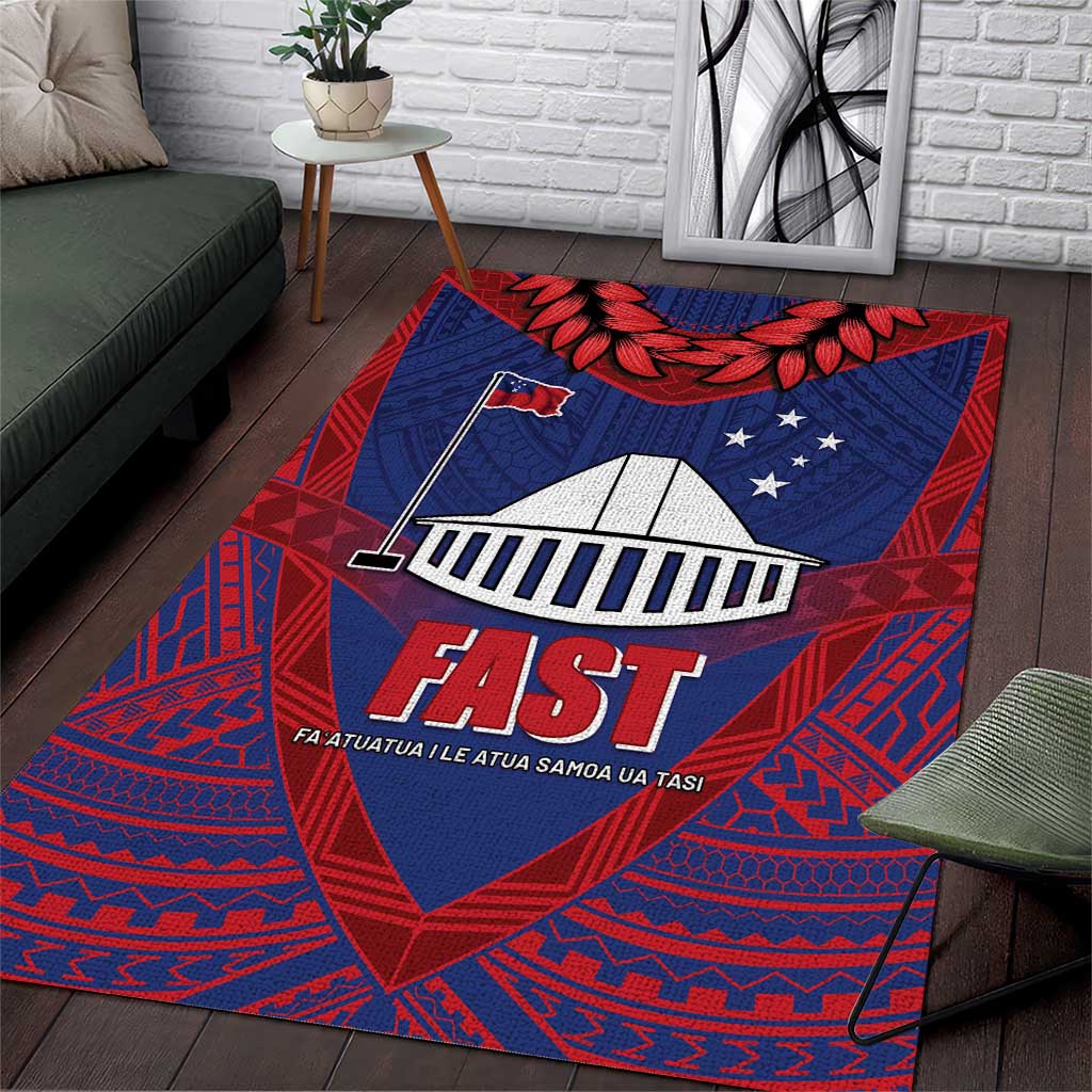 FAST Party Samoa Area Rug Samoan Coat Of Arms Ulafala Style