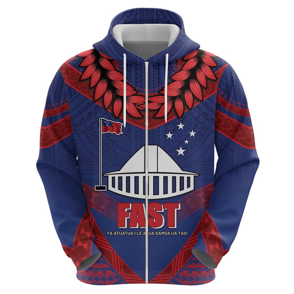 Personalised FAST Party Samoa Hoodie Samoan Coat Of Arms Ulafala Style