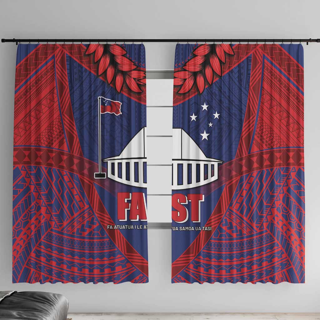 FAST Party Samoa Window Curtain Samoan Coat Of Arms Ulafala Style