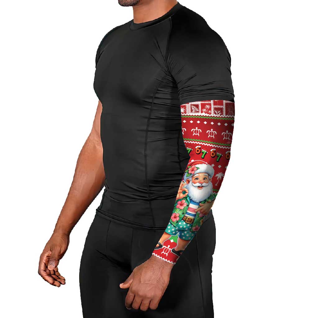 Mele Kalikimaka Hawaii Christmas Arm Sleeves Funny Santa 67 Gen Alpha Slang - Polynesian Pride