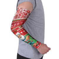 Mele Kalikimaka Hawaii Christmas Arm Sleeves Funny Santa 67 Gen Alpha Slang - Polynesian Pride