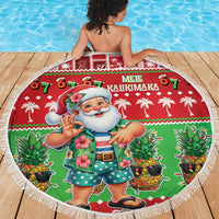 Mele Kalikimaka Hawaii Christmas Beach Blanket Funny Santa 67 Gen Alpha Slang - Polynesian Pride