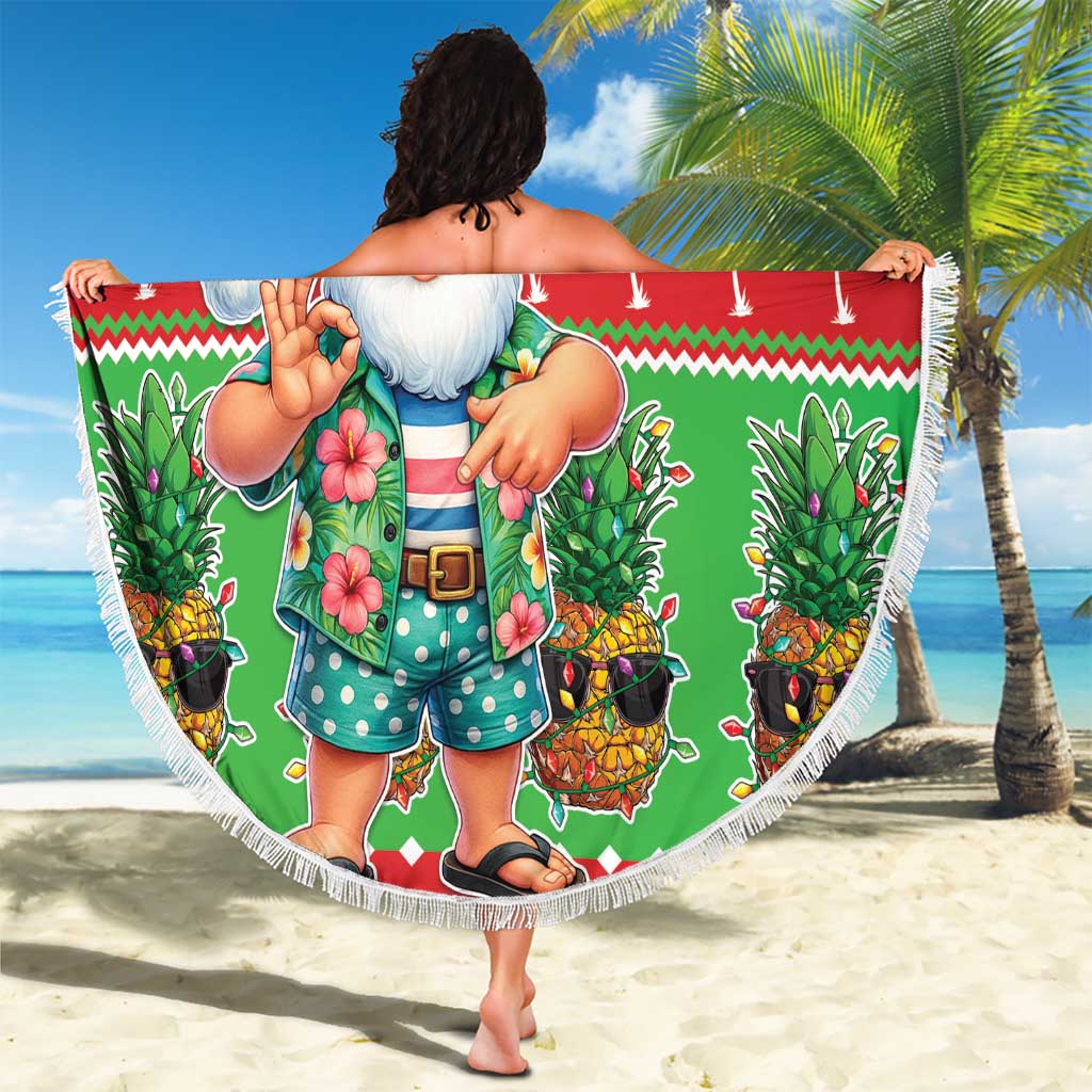 Mele Kalikimaka Hawaii Christmas Beach Blanket Funny Santa 67 Gen Alpha Slang - Polynesian Pride