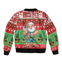 Mele Kalikimaka Hawaii Christmas Bomber Jacket Funny Santa 67 Gen Alpha Slang - Polynesian Pride
