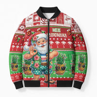 Mele Kalikimaka Hawaii Christmas Bomber Puffer Jacket Funny Santa 67 Gen Alpha Slang - Polynesian Pride