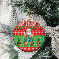 Mele Kalikimaka Hawaii Christmas Ceramic Ornament Funny Santa 67 Gen Alpha Slang - Polynesian Pride