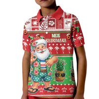 Mele Kalikimaka Hawaii Christmas Kid Polo Shirt Funny Santa 67 Gen Alpha Slang - Polynesian Pride