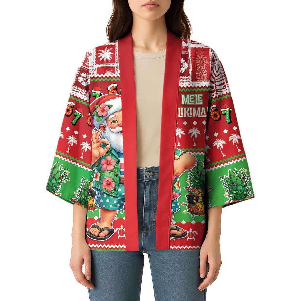 Mele Kalikimaka Hawaii Christmas Kimono Funny Santa 67 Gen Alpha Slang - Polynesian Pride