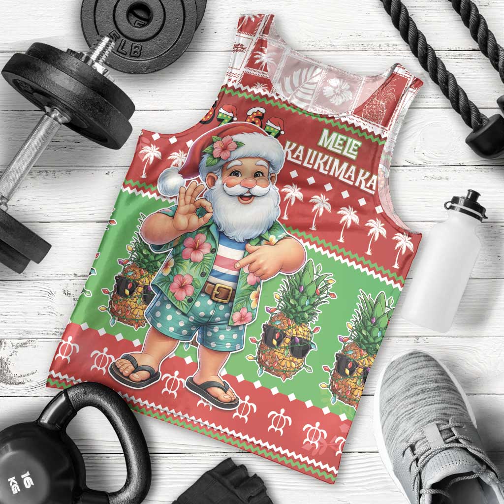 Mele Kalikimaka Hawaii Christmas Men Tank Top Funny Santa 67 Gen Alpha Slang - Polynesian Pride