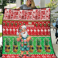Mele Kalikimaka Hawaii Christmas Quilt Funny Santa 67 Gen Alpha Slang - Polynesian Pride