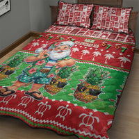Mele Kalikimaka Hawaii Christmas Quilt Bed Set Funny Santa 67 Gen Alpha Slang - Polynesian Pride