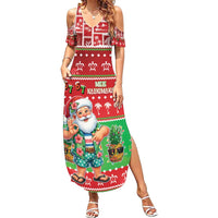 Mele Kalikimaka Hawaii Christmas Summer Maxi Dress Funny Santa 67 Gen Alpha Slang - Polynesian Pride