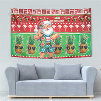 Mele Kalikimaka Hawaii Christmas Tapestry Funny Santa 67 Gen Alpha Slang - Polynesian Pride
