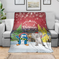 Christmas In July Blanket Funny Dabbing Dance Koala And Blue Penguins LT05 - Polynesian Pride