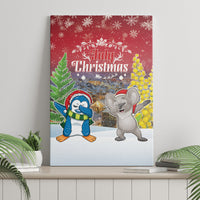 Christmas In July Canvas Wall Art Funny Dabbing Dance Koala And Blue Penguins LT05 - Polynesian Pride