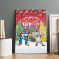 Christmas In July Canvas Wall Art Funny Dabbing Dance Koala And Blue Penguins LT05 - Polynesian Pride