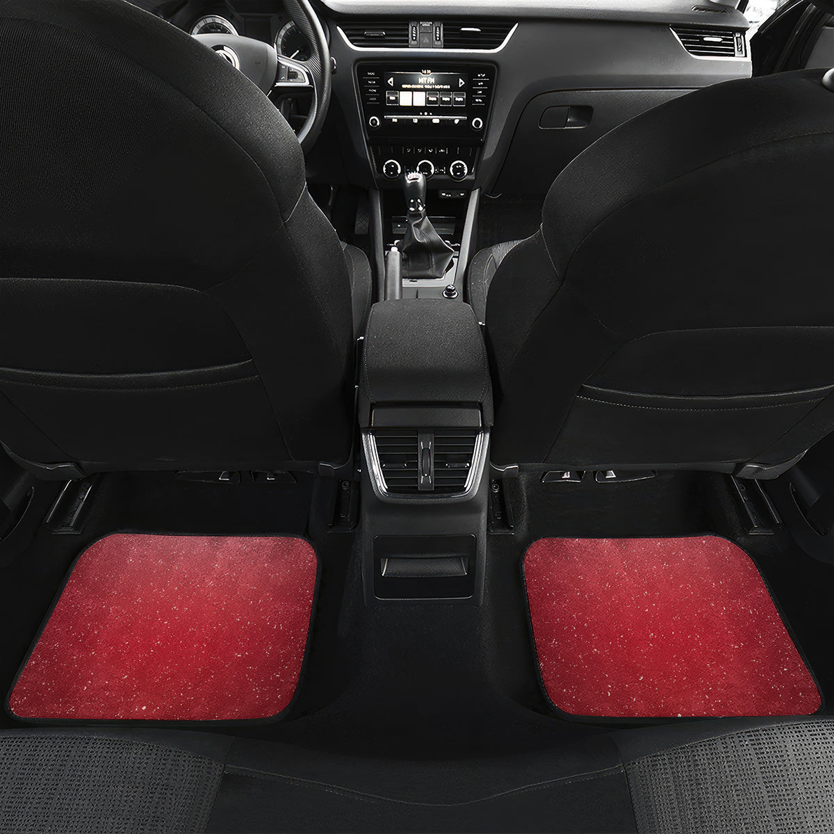 Personalised Christmas In July Car Mats Funny Dabbing Dance Koala And Blue Penguins LT05 Set 2pcs - Back Red - Polynesian Pride