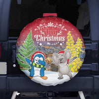Christmas In July Spare Tire Cover Funny Dabbing Dance Koala And Blue Penguins LT05 - Polynesian Pride