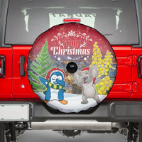Christmas In July Spare Tire Cover Funny Dabbing Dance Koala And Blue Penguins LT05 - Polynesian Pride