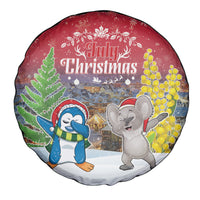 Christmas In July Spare Tire Cover Funny Dabbing Dance Koala And Blue Penguins LT05 - Polynesian Pride
