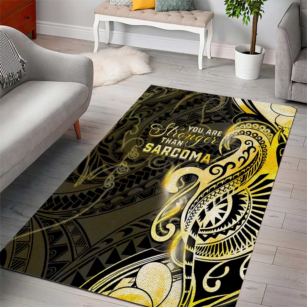 Sarcoma Awareness Area Rug You Are Stronger Than Sarcoma
